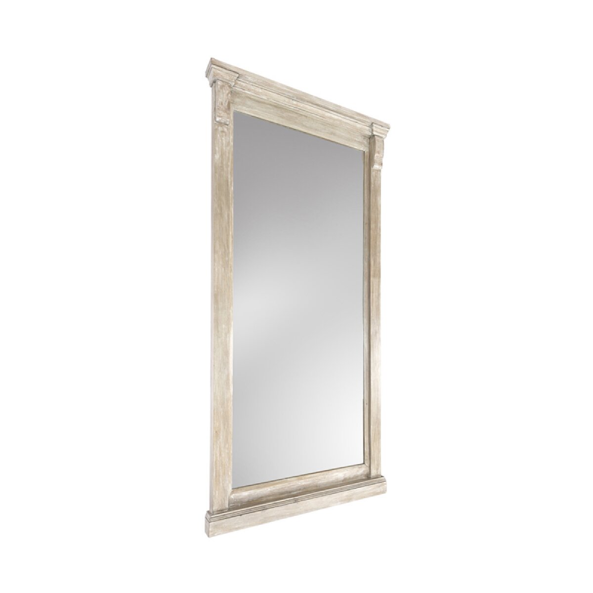 963123fb6d483c5881005d8b1d8b54e9 Adelaide Solid Wood Floor Mirror - Natural Cream Wash - Image 1