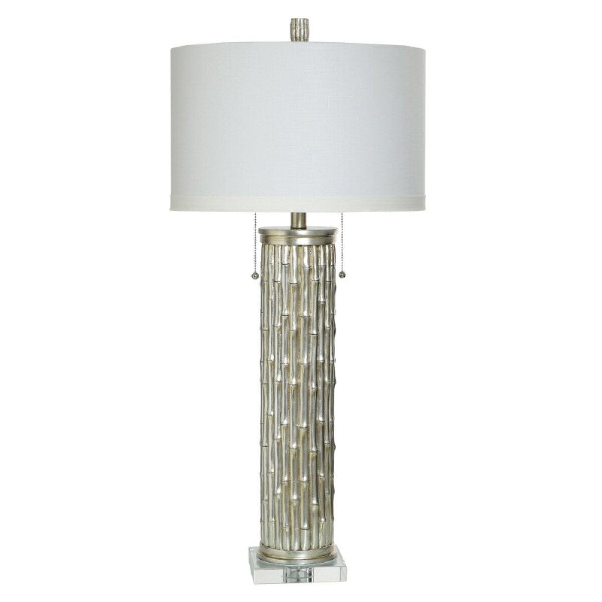 96604d58dfab85b81666374de17bd22e Burnished Silver Table Lamp Dann Foley Lifestyle 35in 60 Watts - Image 1