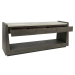 Tori Solid Wood Rectangle Console Table - Antique Gray - Image 3