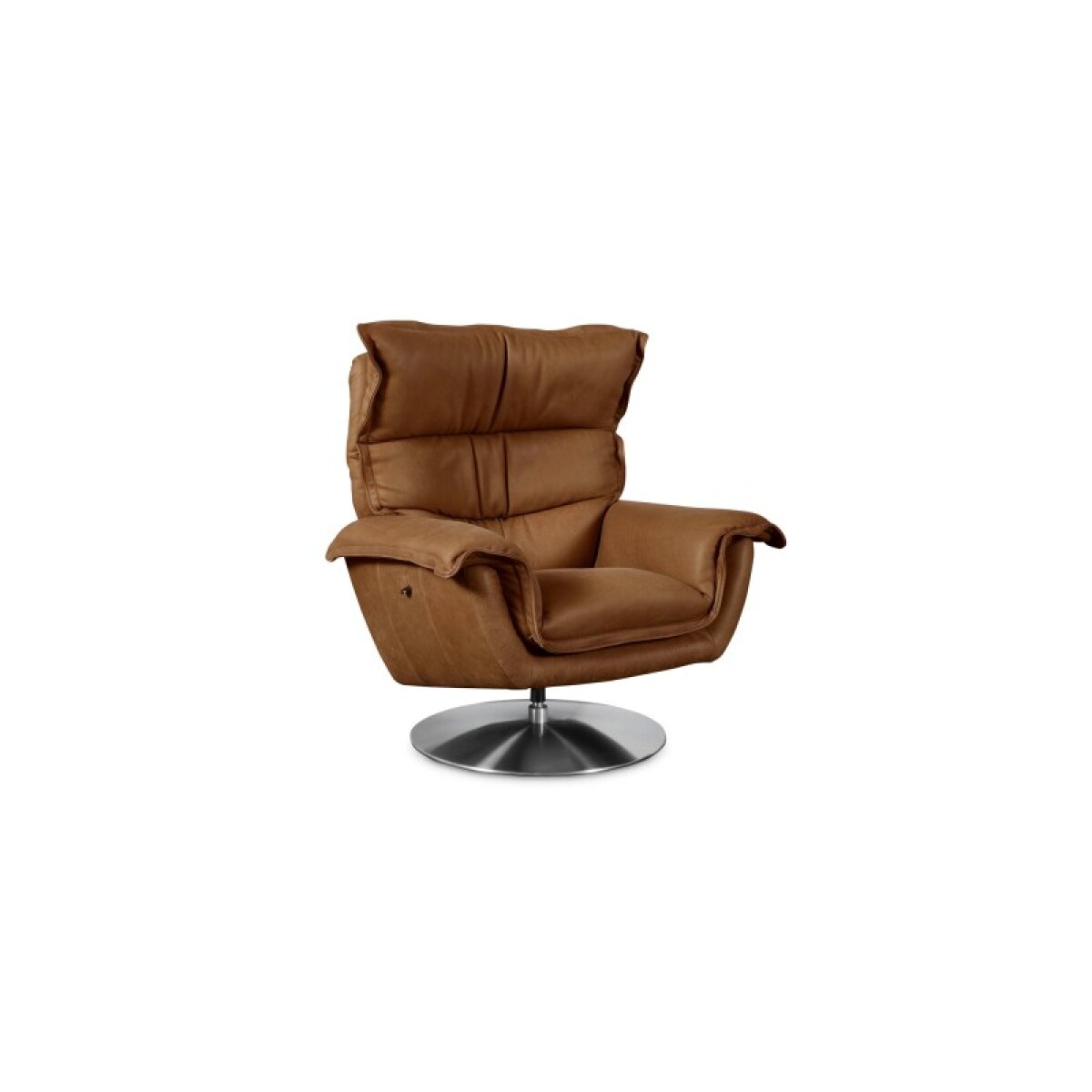 96c06aae3b0d188a31aee01d6eaf1ee9 Dunn Leather Swivel Arm Chair - Image 1