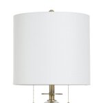Civiche Gold Table Lamp Double Tiered Clear Glass Body And Brushed Brass Base - Image 4