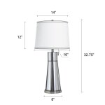 Hoke Silver Glass Table Lamp - Image 5