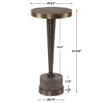 Masika Drink Table, Bronze - Image 9