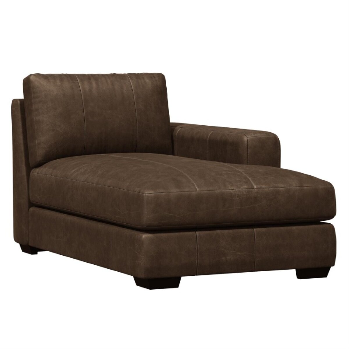 9772d83fe29e458eed240bde7953435c Dawkins Leather Right Arm Chaise - Image 1