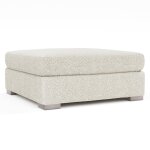 Helena Fabric Bumper Ottoman Metal Foot