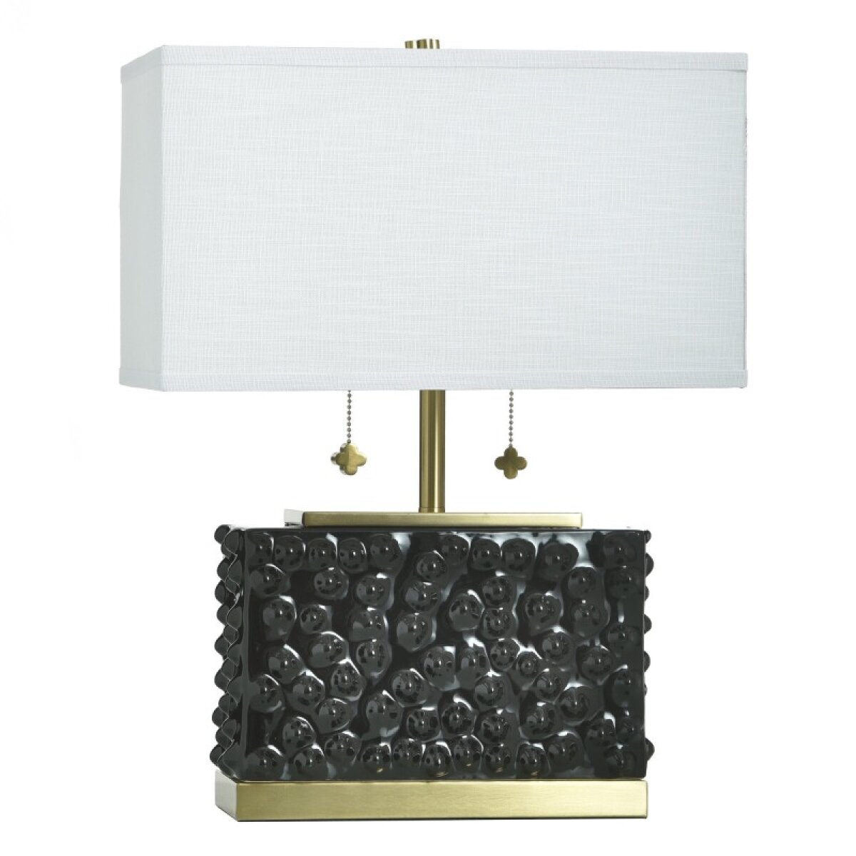 97edc01cf7acada2f5166fcbb580be16 Edmund Tamara Day For Stylecraft Glossy Black Ceramic Table Lamp - Image 1