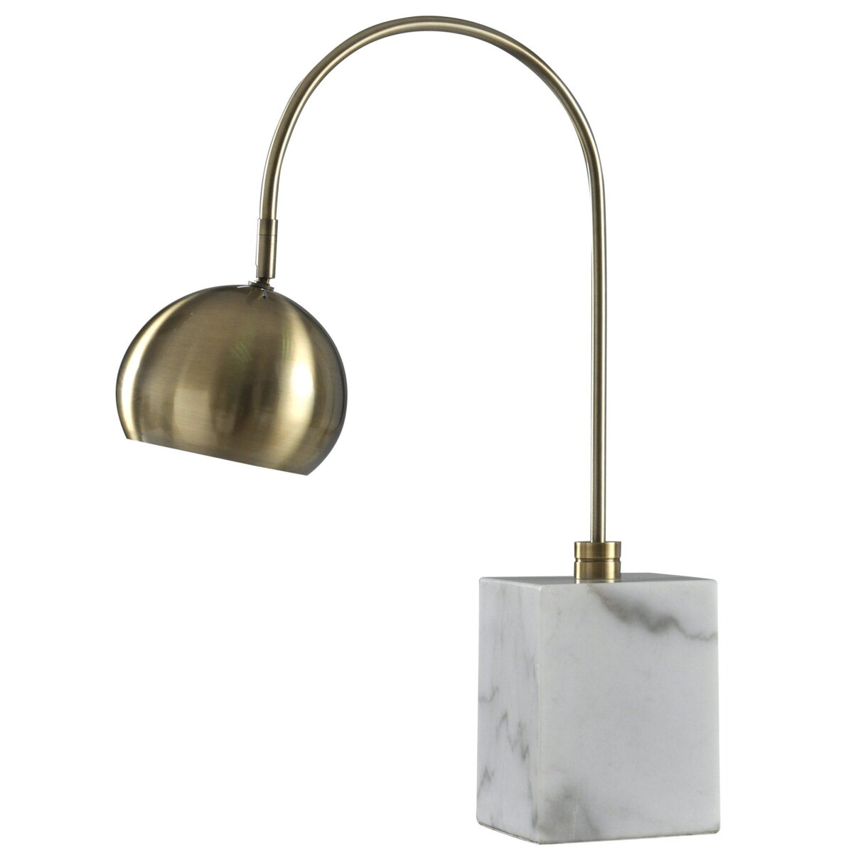 982f2713c498061775054bf3088ed100 Woolsey Table Lamp | Antique Brass Body With Marble Base | Metal Shade - Image 1