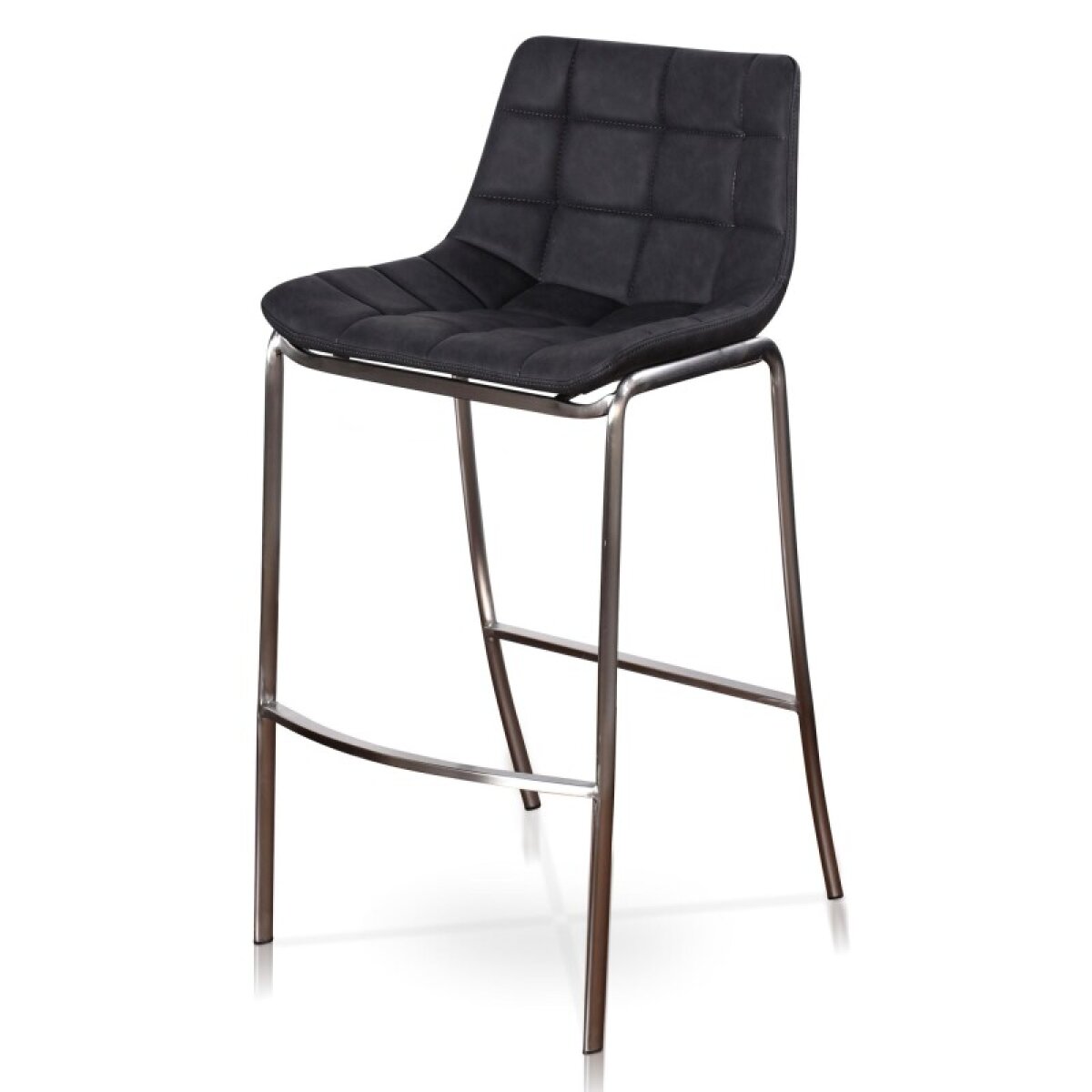984def92458715f0e8dd65261cca9ec9 Light Tufts Black Bar Stools With Stainless Steel Legs - Image 1