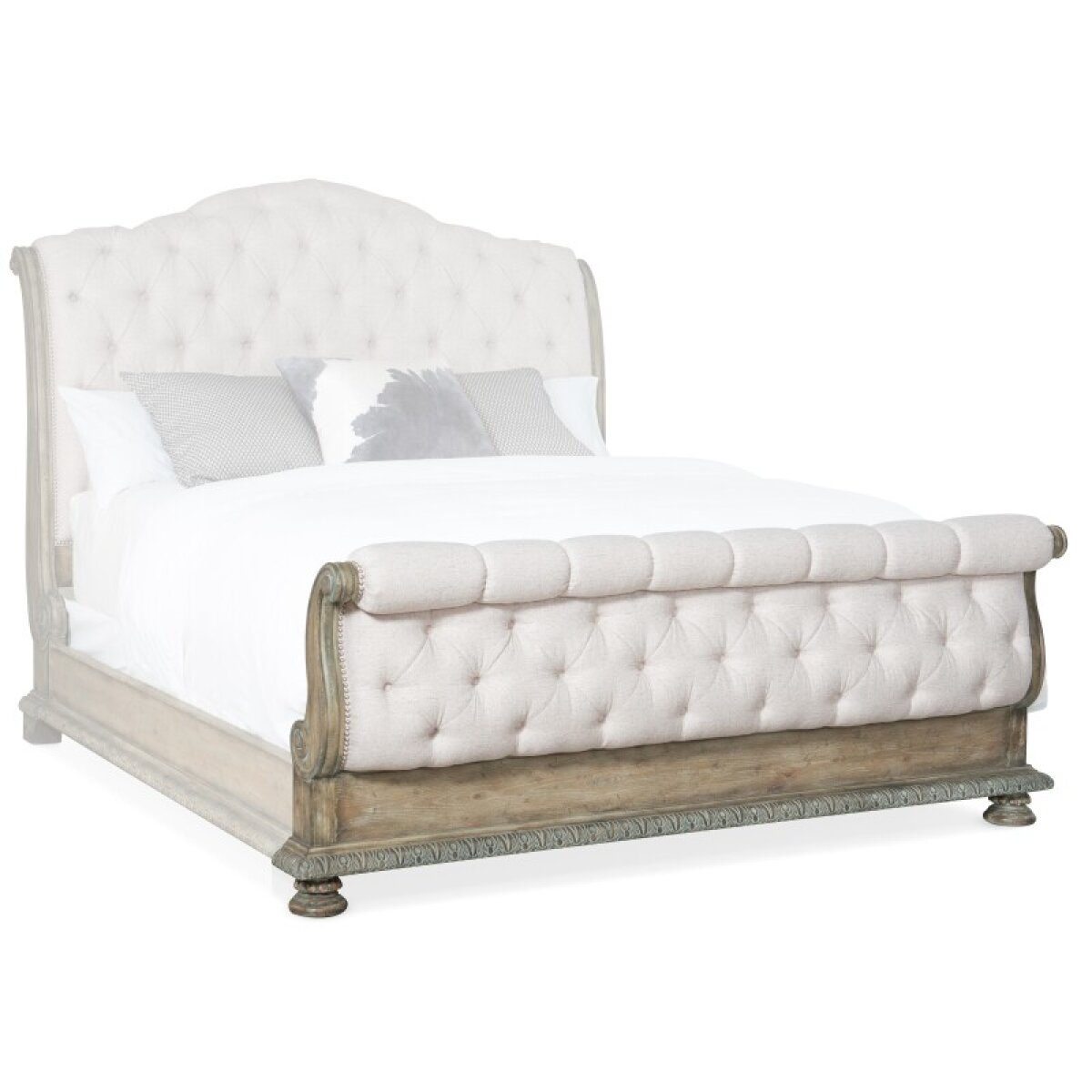 987459689d0d4f031a4351062cec0fc8 Bedroom Castella 6/6 Tufted Footboard (C) - Image 1