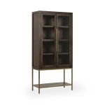 Freemont Solid Wood Tall Cabinet - Kona Brown