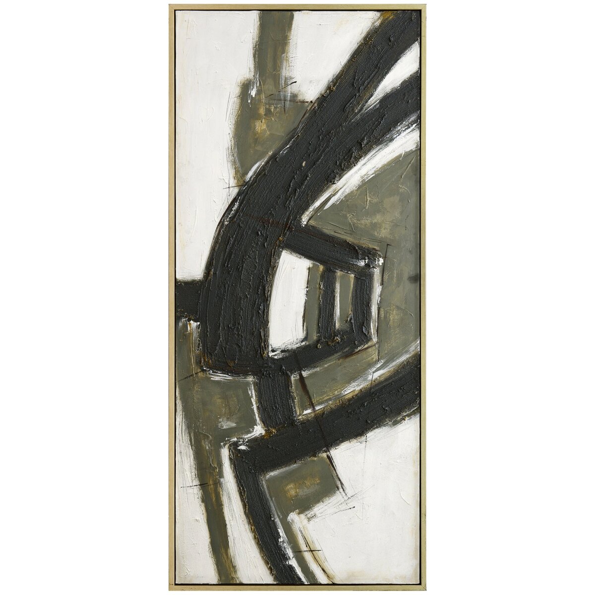 989a5a49629d8ee44452933001cffe7d Connection Ii Framed Canvas Art | Hand Painted Abstract | 1.5 Inch Frame - Image 1