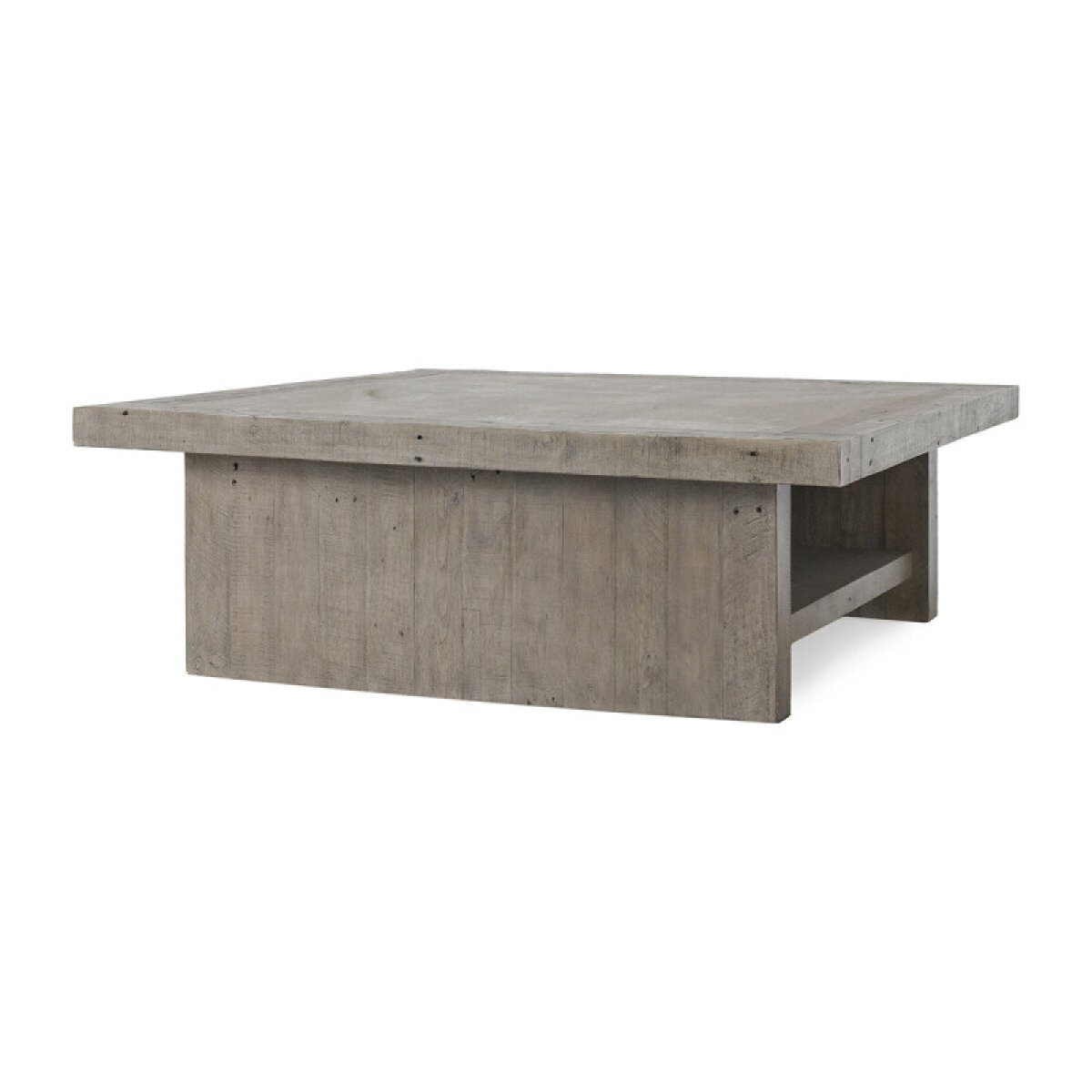 98c82bd41af8e30b3cdd806485596152 Stonebridge Solid Wood Square Coffee Table - Distressed Gray - Image 1