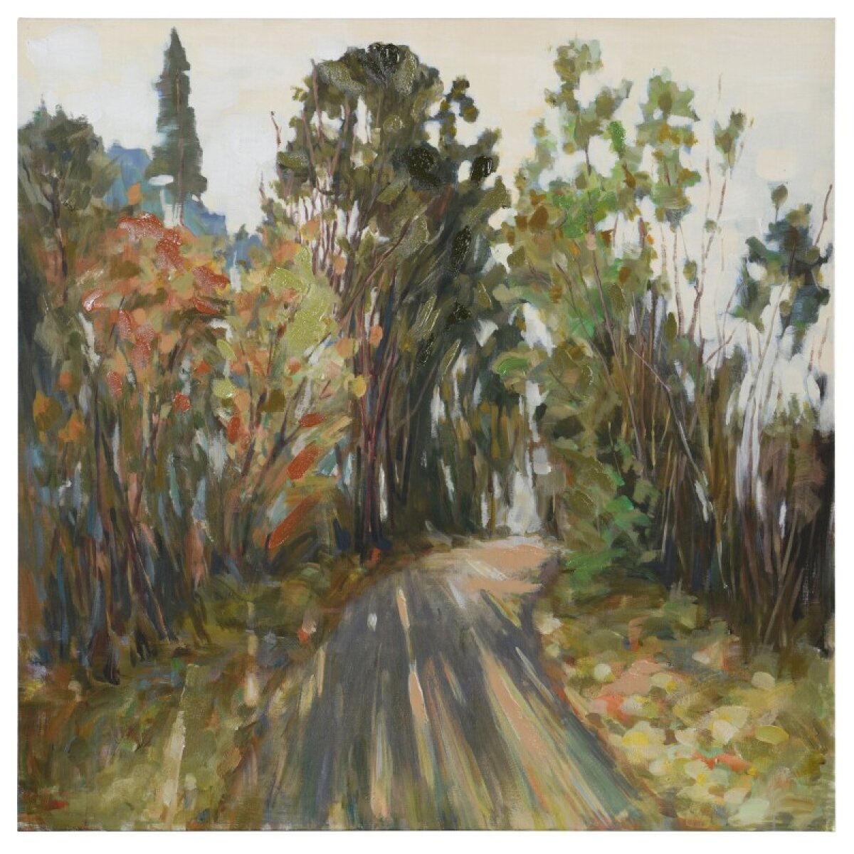 991886361aae2208ed62aea302bcf94a Back Road Hand Embellished Abstract Landscape Canvas Art - Image 1