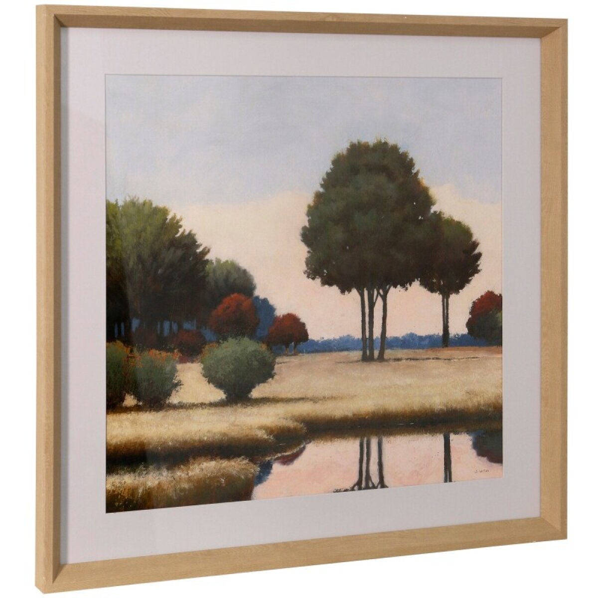 9932e46260a81070ab77137fb8fc9b54 By The Waterways Ii Framed Print Under Glass - Image 1