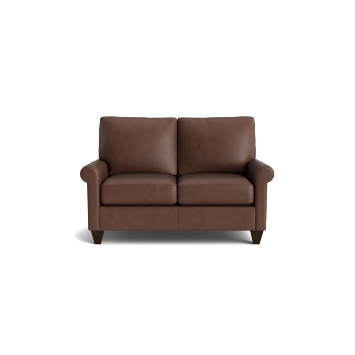 999a9865c9d003d8a6354aabdf520cbd True Custom™ True Custom® Leather Roll Arm Loveseat - Image 1