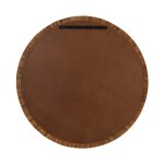 Myrtle Solid Wood Round Mirror - Artisan Brown - Image 4