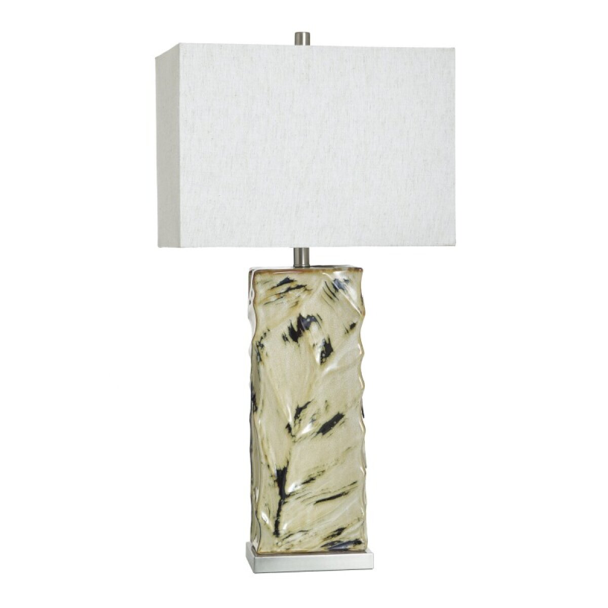 99e47d1afe8d94b11c492dff3a784337 Bali Cream Ceramic & Steel Table Lamp 100 Watts - Image 1