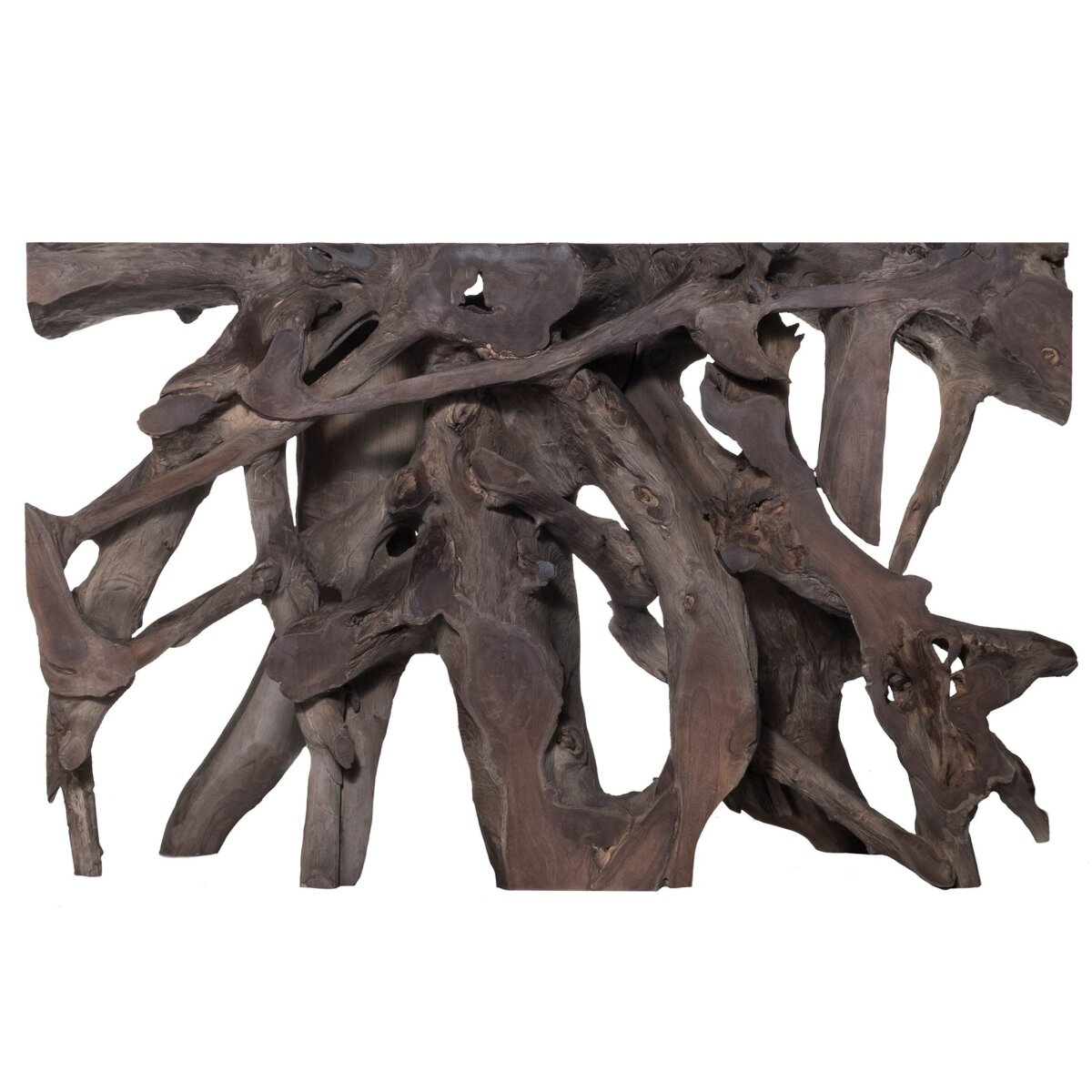 99f73aca54a394f32508e564dacbbc12 Jakarta Small Console Table- Gray | Gray Finish On Teak Wood - Image 1