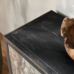 Lisbon Solid Wood 6dr Cabinet - Weathered Black/travertine - Image 9