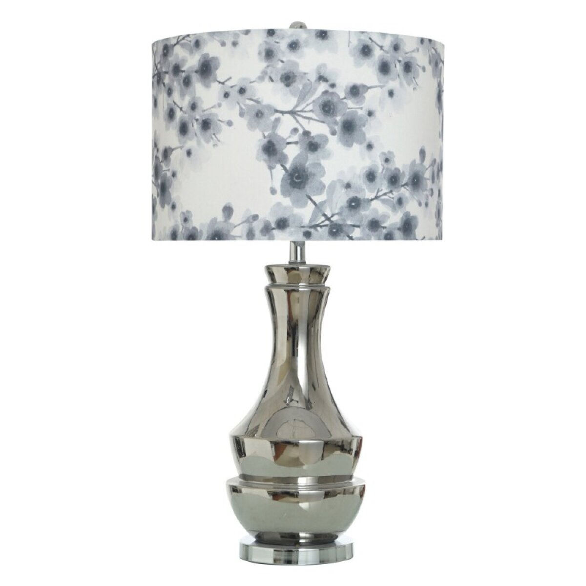 9a084eed568f21634b867ef74d7d3567 Norman Wyatt Home Heirloom Dynasty Plated Silver Ceramic Table Lamp - Image 1