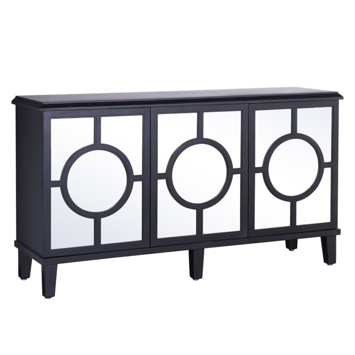 9a20560e0b56824504e850686ae85aaa Hollywood Sideboard Three Circle Patterned Doors In Contrasted Two Tone Finish - Image 1