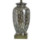 Reactive Glaze Table Lamp Traditional Urn Shaped In Speckled Brown Finish On Ceramic - Image 2
