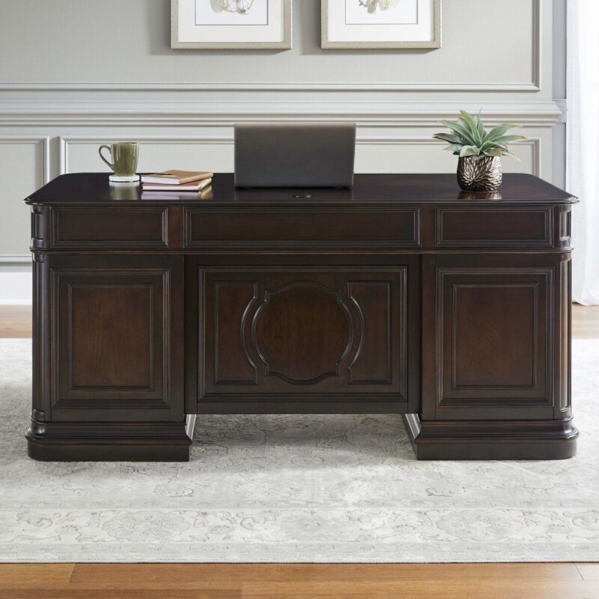 9a61d01afd5964b33d78e5275497a9cd Brayton Manor Jr Executive Desk Top - Image 1