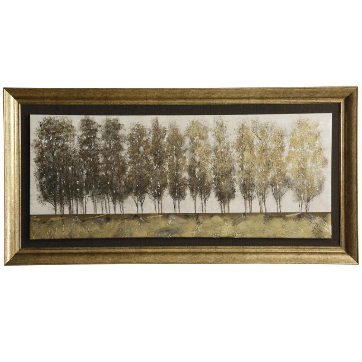 9a97022a94f3618c8b0c4a2dbf484808 Gilt Foliage Traditional Wall Art Framed Canvas - Image 1