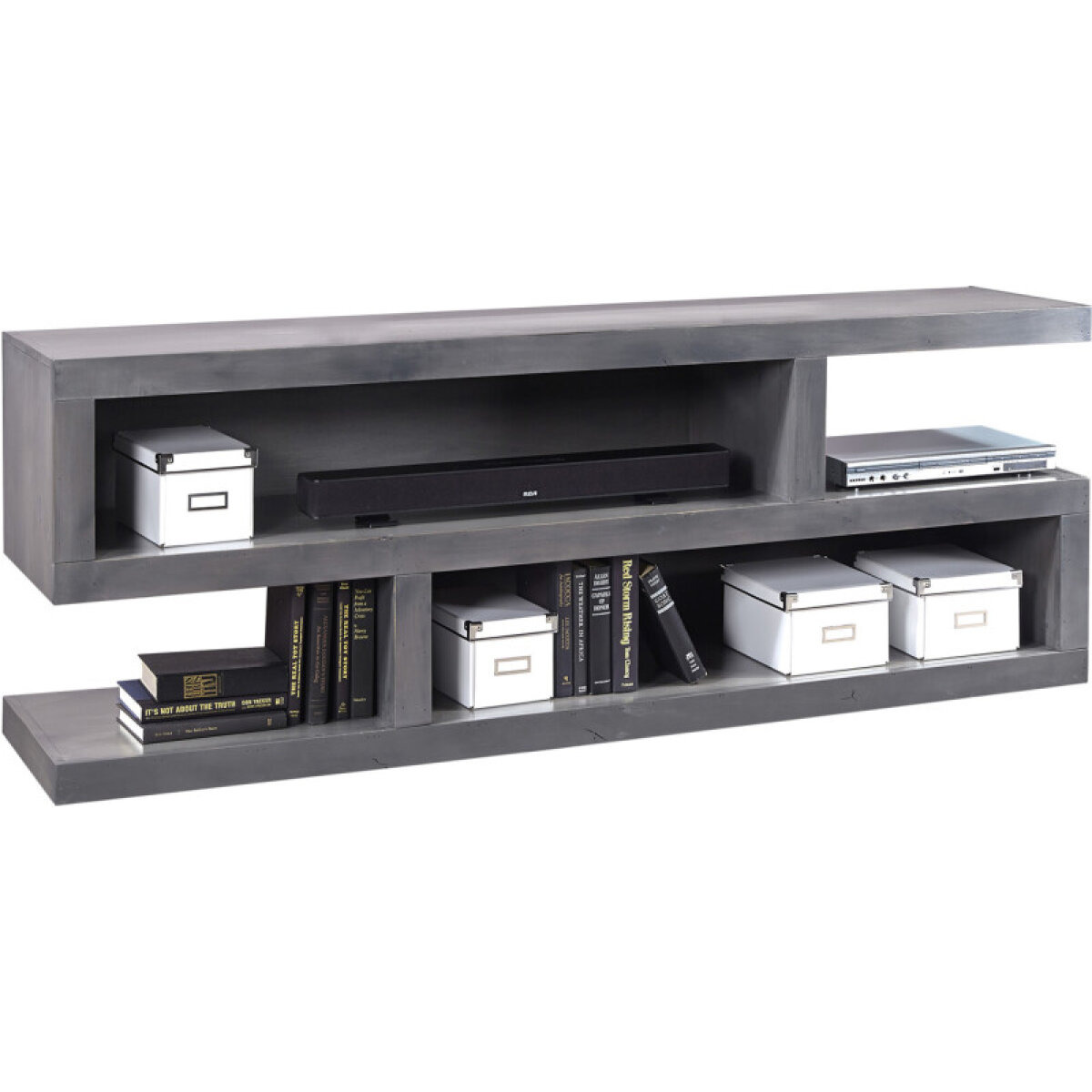 9adc71f1b400e839847767aa56b381cd Contemporary Alder 74" Open S Console - Image 1