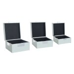 Norman Wyatt Home Spa Blue & Silver Set Of 3 Leather Accessory Boxes - Image 8