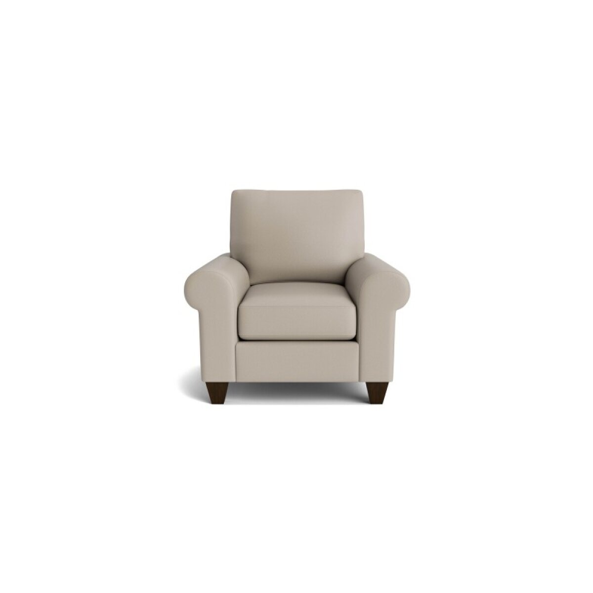 9bd9c846199ce63419e909356fbbeede True Custom™ True Custom® Leather Large Roll Arm Accent Chair - Image 1