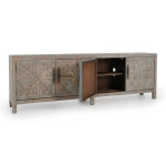 Elani Solid Wood 4dr Cabinet - Timeworn Gray - Image 7