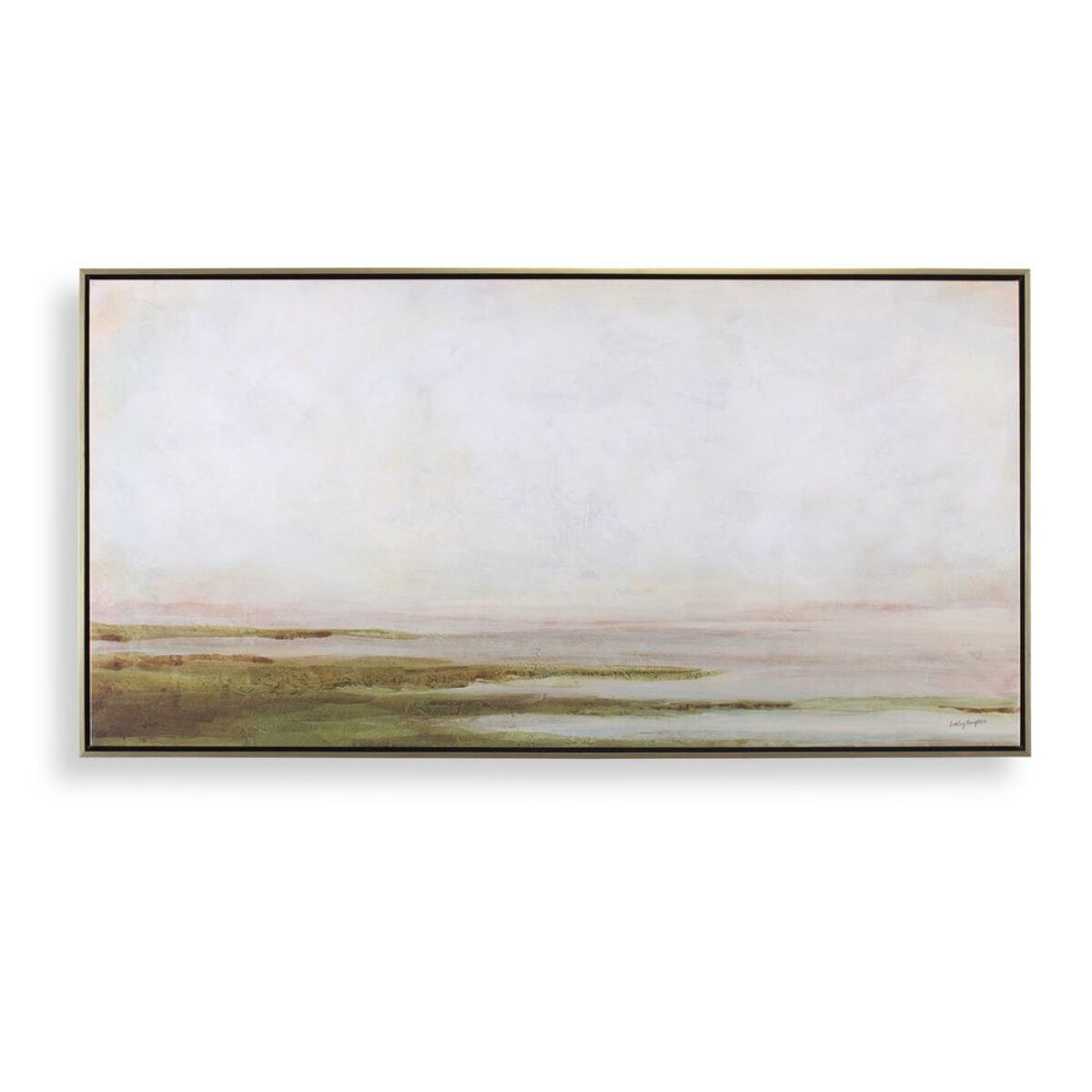 9cb5bf505d9ab6bd7ec6f4e2d214105c Hazy Lake Framed Canvas - Image 1