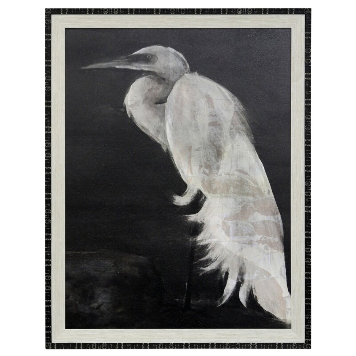 9d354bc9e3ee91c76c1f3ad1e4fb4fb9 Textured Egret I Textured Framed Print - Image 1