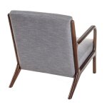 Dann Foley Lifestyle Gray Retro Solid Wood Frame Lounge Chair - Image 4