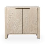 Ledro Solid Wood 2dr Cabinet - Cream - Image 3