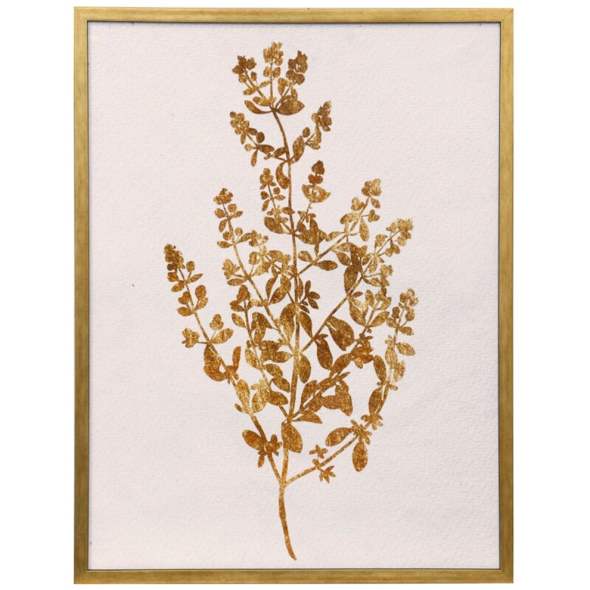 9e093b567d4248f4ddc013904b330c0a Pressed Foliage Gold I Textured Framed Print - Image 1