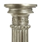 Dann Foley Lifestyle Antiqued Silver Grecian Inspired Pedestal Candleholder - Image 3