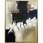 Atticus Framed Canvas Art- Small | Hand Painted Abstract | 1.5 Inch Frame