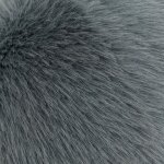 Dann Foley Lifestyle Taupe Faux Fox Hair Throw Pillow With Feather Filled Insert - Image 3