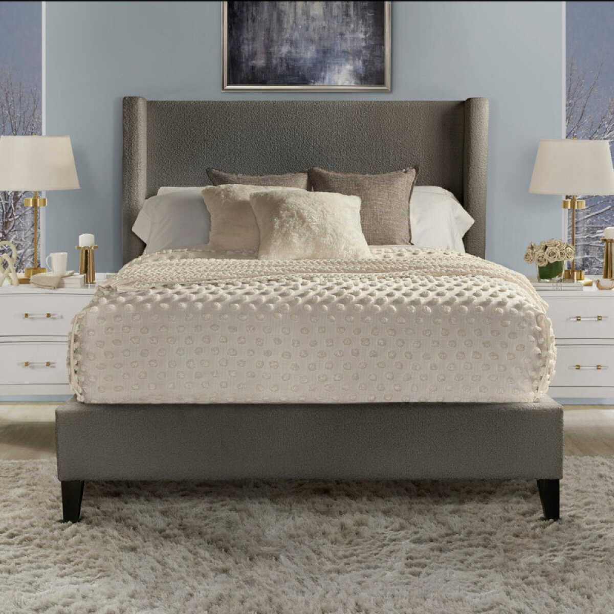 9e72db00d6d11a11b4d93bce9c5a2659 Angel - Himalaya Charcoal Queen Bed 5/0 - Image 1