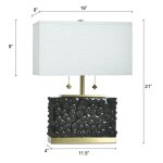 Edmund Tamara Day For Stylecraft Glossy Black Ceramic Table Lamp - Image 6
