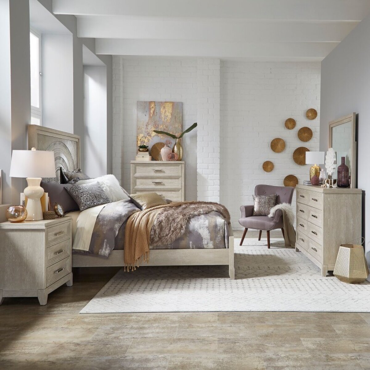 9fa5a1c7073102eba49269590f2d747d Belmar Queen Panel Bed, Dresser & Mirror, Chest, Night Stand - Image 1