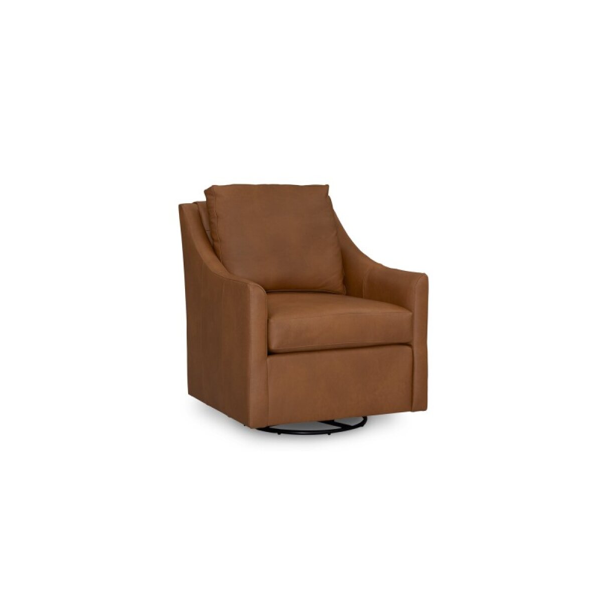 9fea3ceff0162d94ca13d1c712e585f7 Sloan Leather Slope Arm Swivel Glider Chair - Image 1