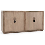Jensen Solid Wood 4dr Cabinet - Meadow Taupe - Image 6