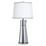 Hoke Silver Glass Table Lamp