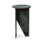Briley Marble Round Accent Table Small - Emeral Green - Image 3