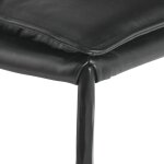 Mayer Leather Bar Stool - Jet Black - Image 7