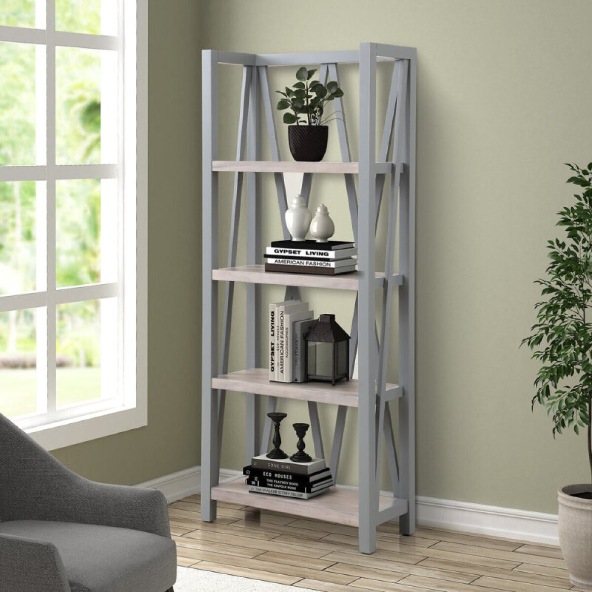 a2eb8bb4c5de2e6c3c299f38703f8543 Americana Modern - Dove Etagere Bookcase - Image 1