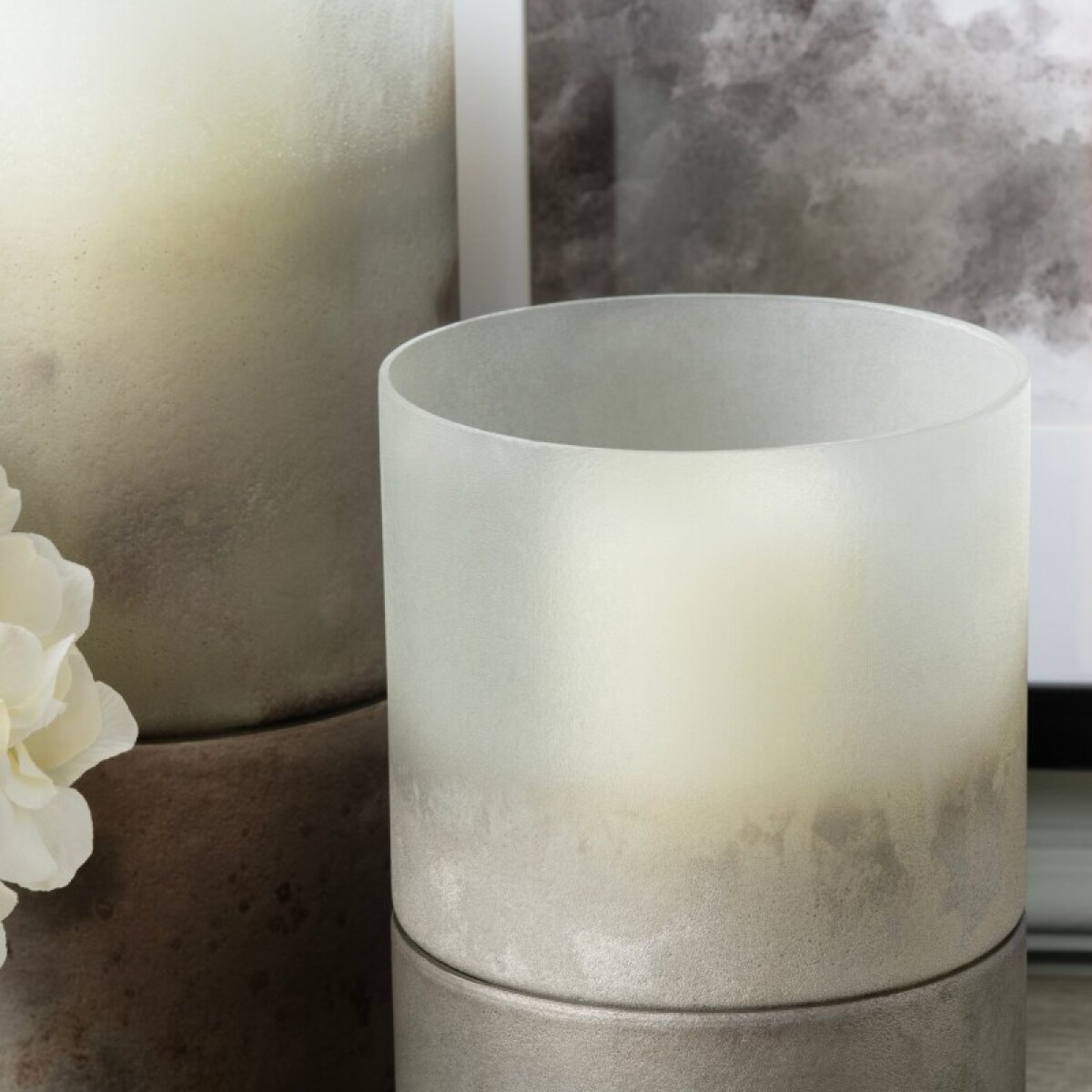 a300e663e9b94a5008529da3b7214fad Ellery Medium Metallic smoke hurricane Globes - Image 1